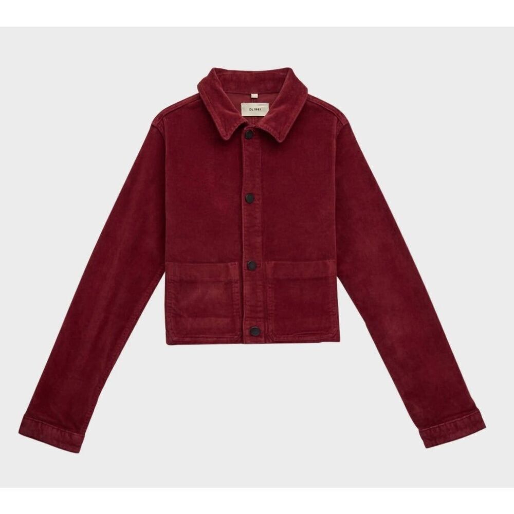 DL1961 KIDS Girl's Manning corduroy Jacket In Paprika cotton stretch size L NWT